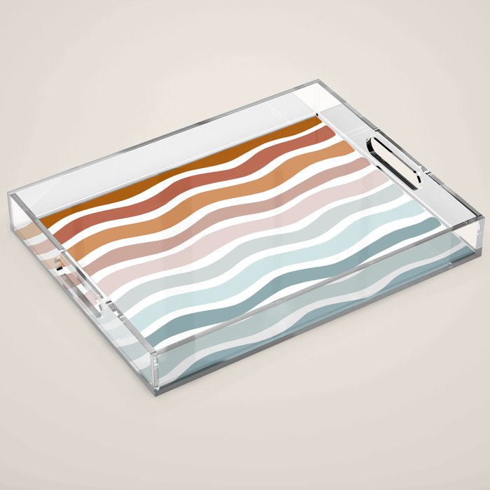 Rainbow Waves Acrylic Tray Gallery Image 1