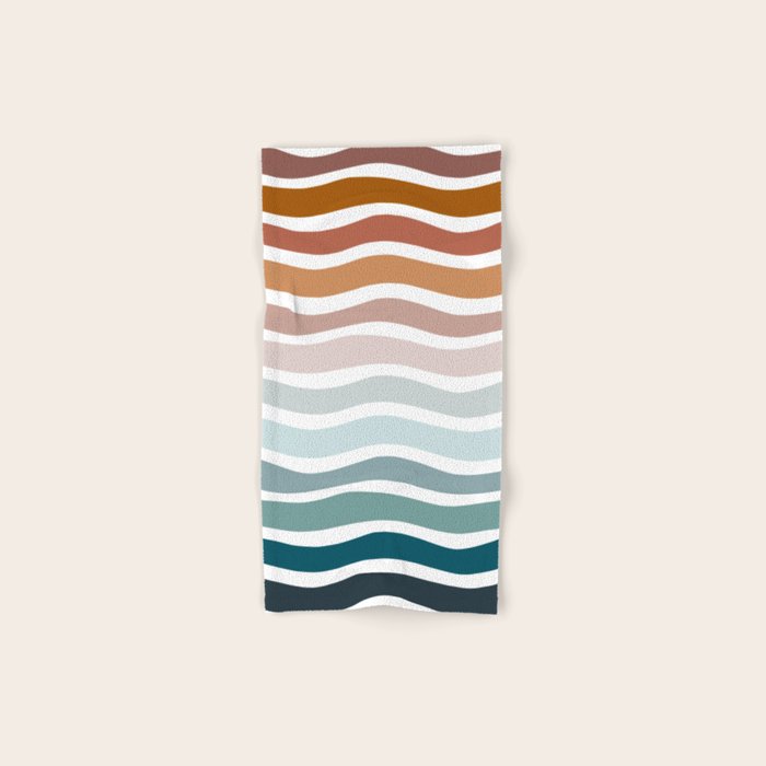 Rainbow Waves Bath Towel Gallery Image 1