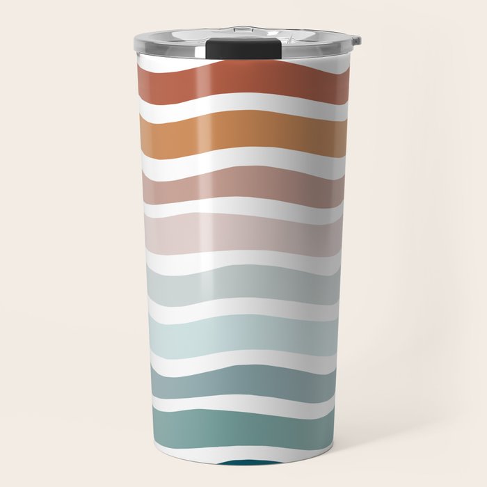 Rainbow Waves Travel Mug Gallery Image 1