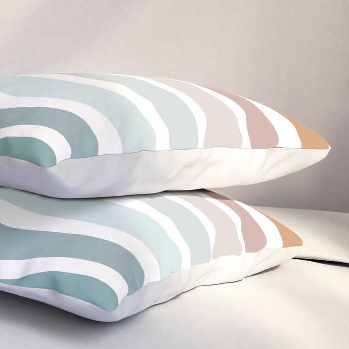 Rainbow Waves Pillow Sham Gallery Image 3