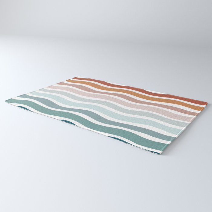 Rainbow Waves Rug Gallery Image 3