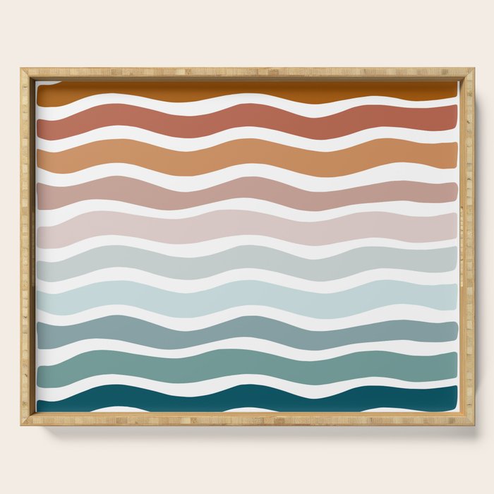 Rainbow Waves Serving Tray Gallery Image 1