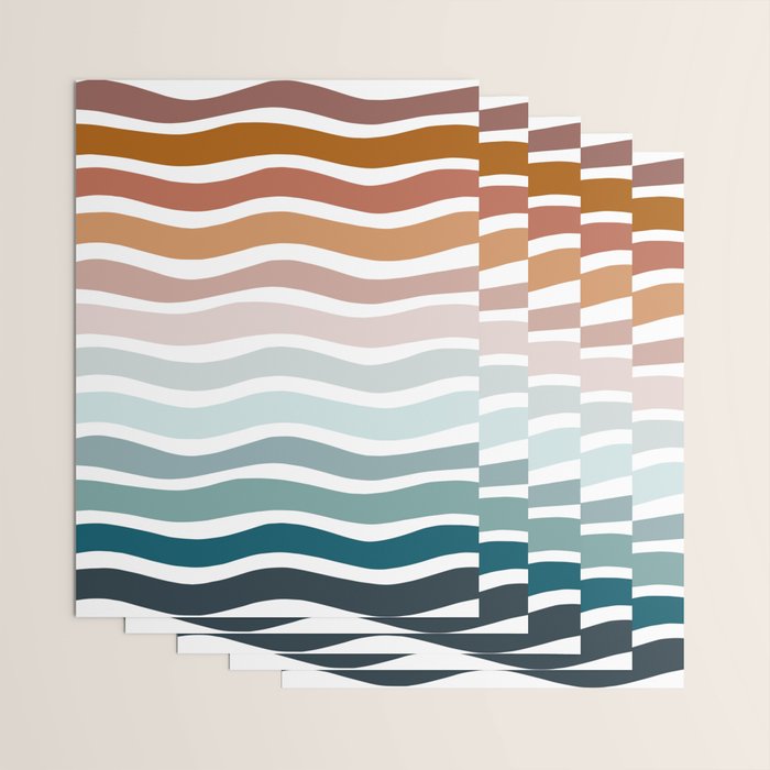 Rainbow Waves Wrapping Paper Gallery Image 3