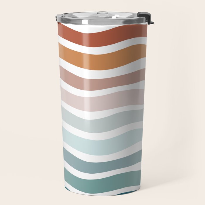 Rainbow Waves Travel Mug Gallery Image 2