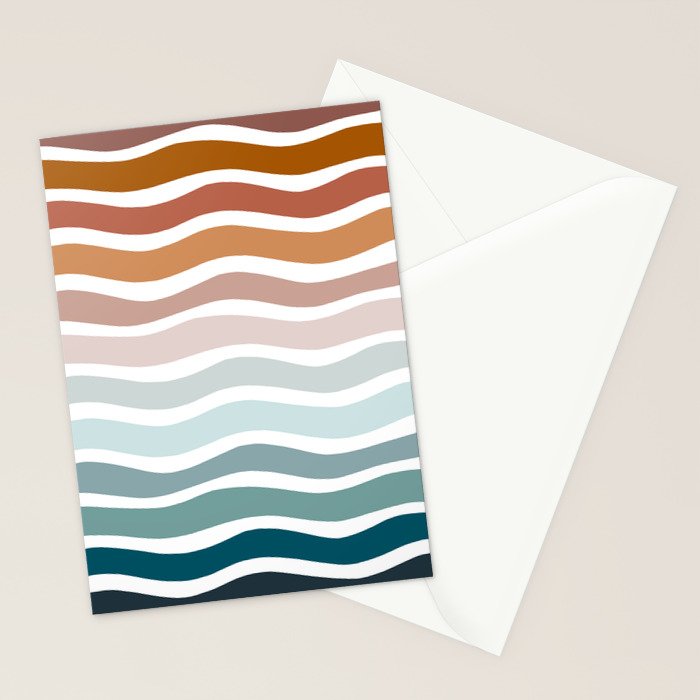 Rainbow Waves Stationery Card Gallery Image 2