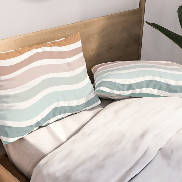 Rainbow Waves Pillow Sham Gallery Image 2