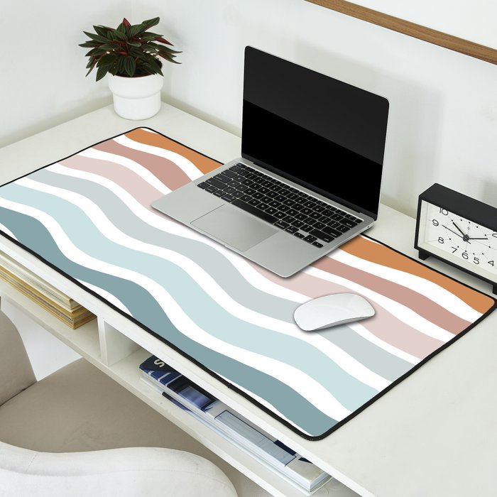 Rainbow Waves Desk Mat Gallery Image 2
