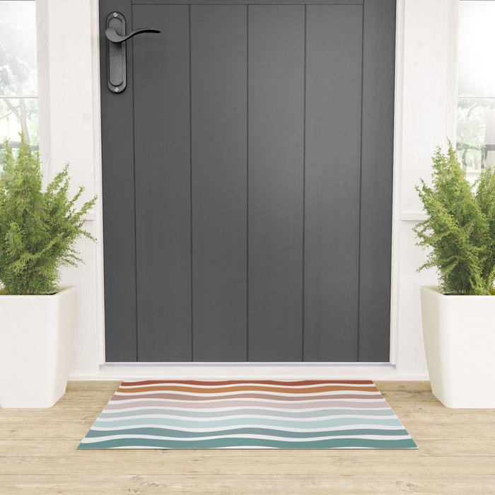 Rainbow Waves Welcome Mat Gallery Image 3