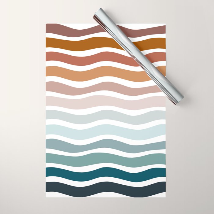 Rainbow Waves Wrapping Paper Gallery Image 1