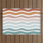 Rainbow Waves Outdoor Rug Gallery Image 1