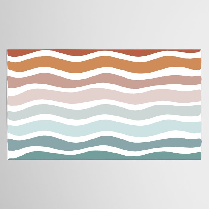 Rainbow Waves Tablecloth Gallery Image 2