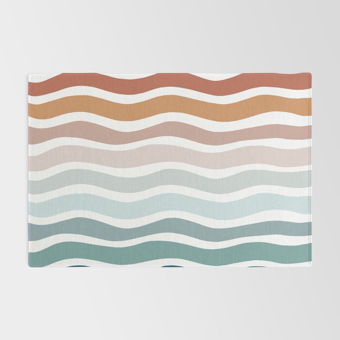 Rainbow Waves Rug Gallery Image 2