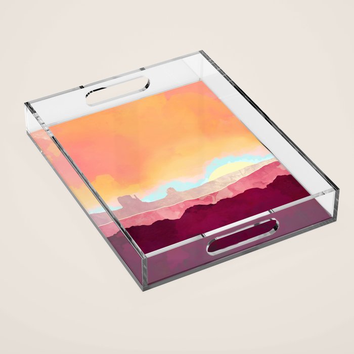 Scarlet Desert Acrylic Tray Gallery Image 1