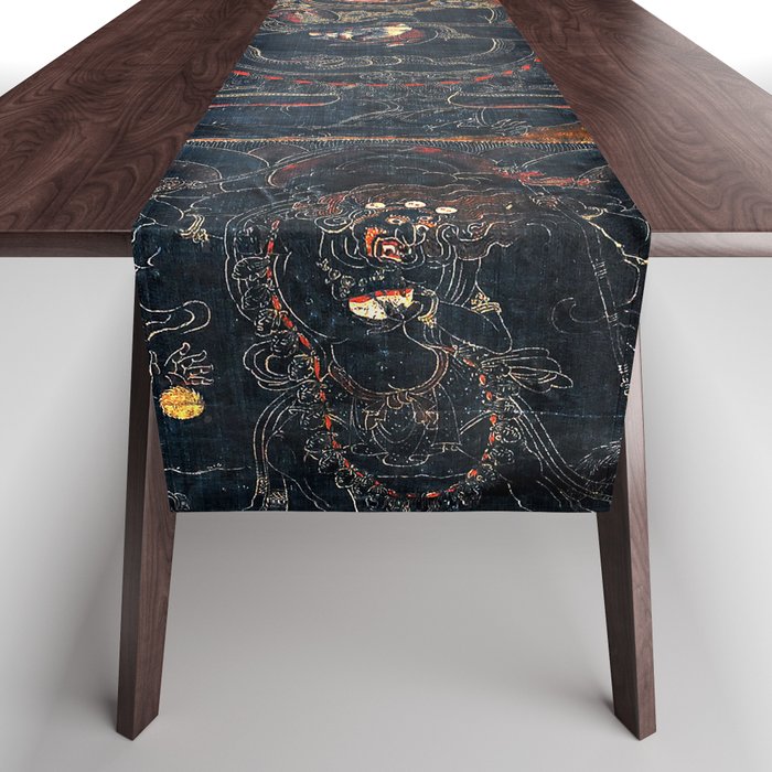 Mahakala Protector Tibetan Buddhist Thangka Table Runner Gallery Image 1