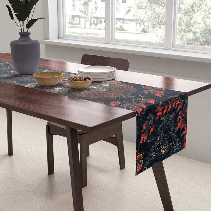 Mahakala Protector Tibetan Buddhist Thangka Table Runner Gallery Image 2