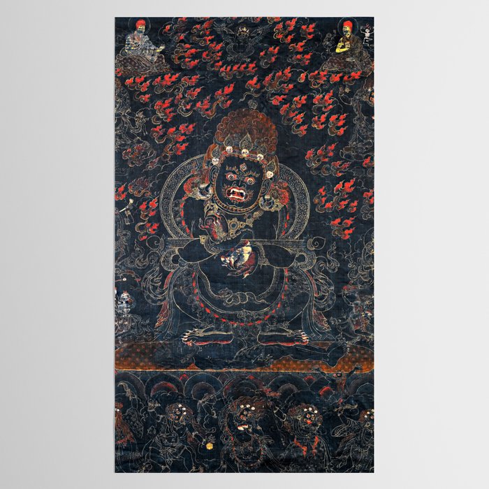 Mahakala Protector Tibetan Buddhist Thangka Tablecloth Gallery Image 2