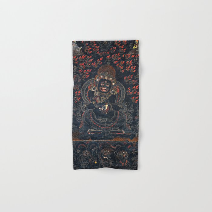 Mahakala Protector Tibetan Buddhist Thangka Bath Towel Gallery Image 1