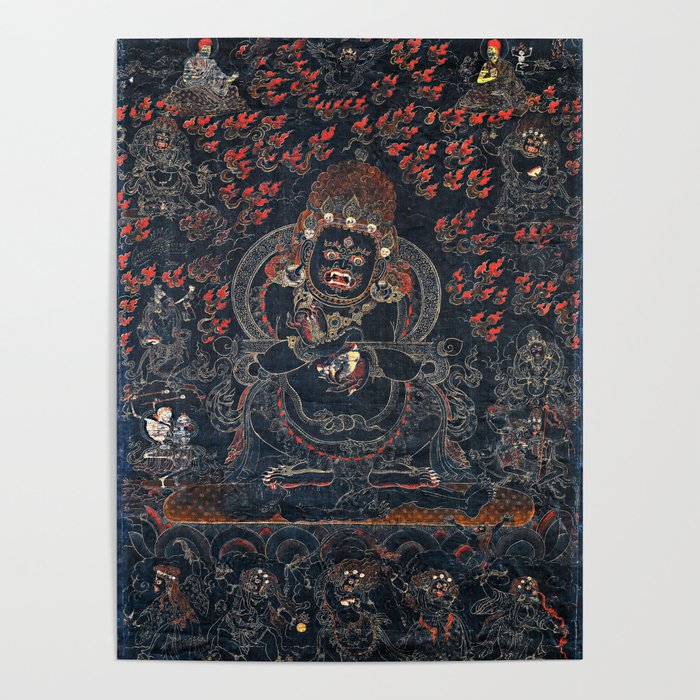 Mahakala Protector Tibetan Buddhist Thangka Poster Gallery Image 4