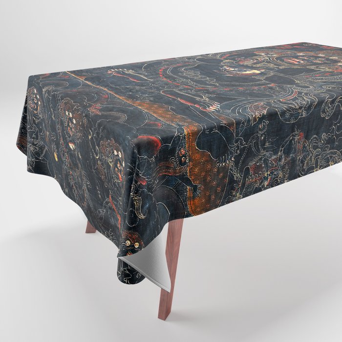 Mahakala Protector Tibetan Buddhist Thangka Tablecloth Gallery Image 1
