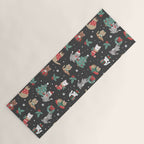 Christmas Festive Cute Holiday Kittens on Dark Yoga Mat Gallery Image 1