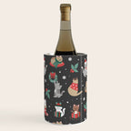 Christmas Festive Cute Holiday Kittens on Dark Wine Chiller Gallery Image 2