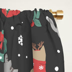 Christmas Festive Cute Holiday Kittens on Dark Window Curtain Gallery Image 2