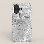 Kansas City White Map iPhone Case Gallery Image 1