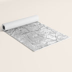 Kansas City White Map Yoga Mat Gallery Image 2