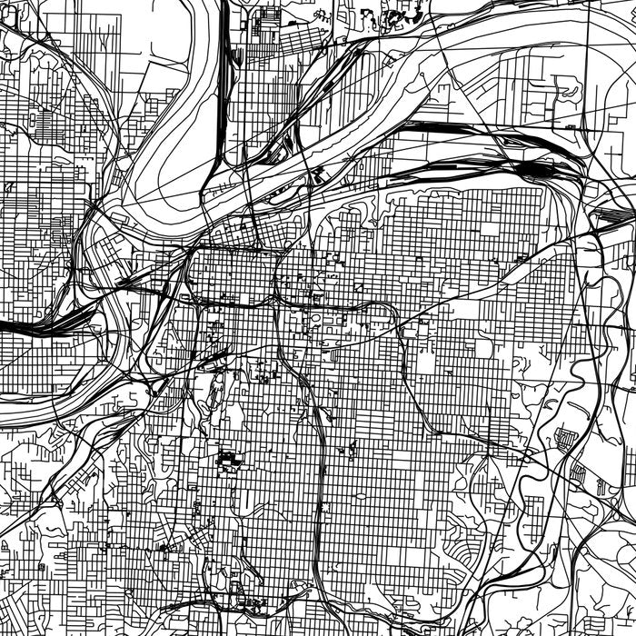Kansas City White Map Coffee Mug Gallery Image 2