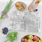 Kansas City White Map Cutting Board Gallery Image 2