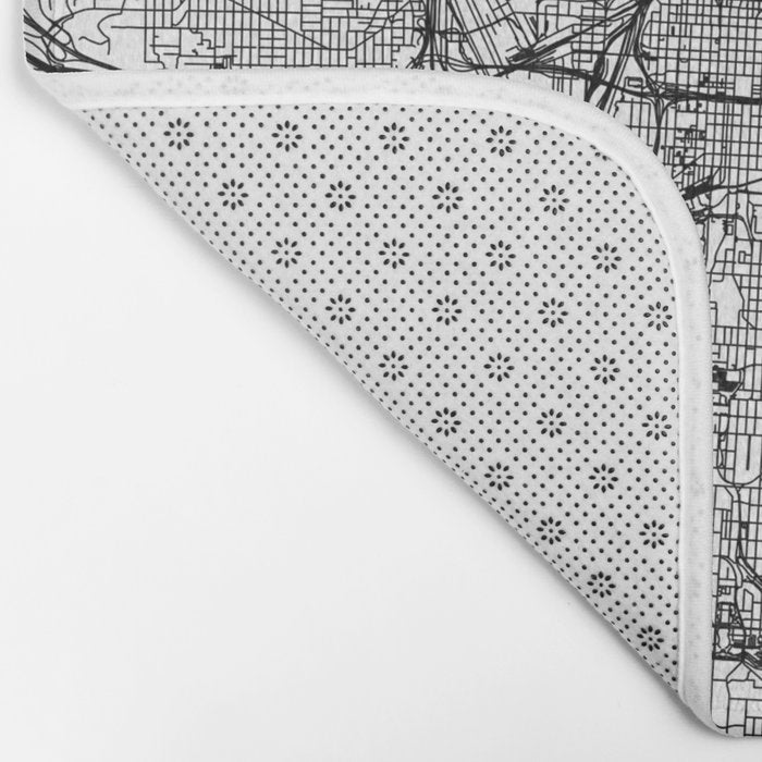 Kansas City White Map Bath Mat Gallery Image 2