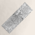 Kansas City White Map Yoga Mat Gallery Image 1