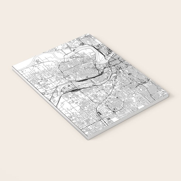 Kansas City White Map Notebook Gallery Image 3