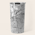 Kansas City White Map Travel Mug Gallery Image 1