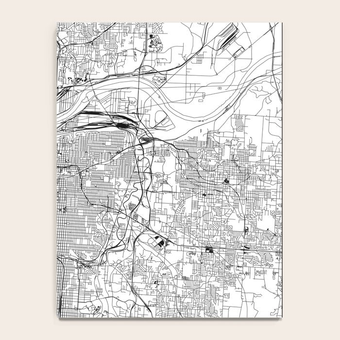 Kansas City White Map Notebook Gallery Image 4