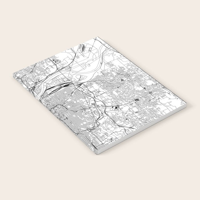 Kansas City White Map Notebook Gallery Image 2