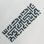 maze in dark blue Yoga Mat Gallery Image 1