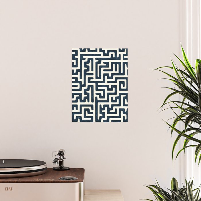 maze in dark blue Poster Gallery Image 2