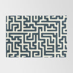 maze in dark blue Rug Gallery Image 2