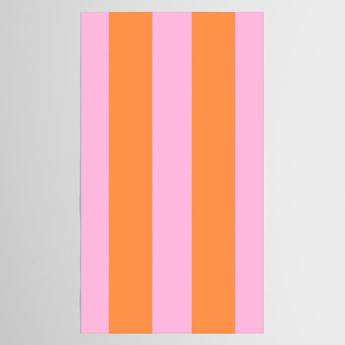 Orange and Pink Stripes  Tablecloth Gallery Image 2