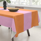 Orange and Pink Stripes  Tablecloth Gallery Image 3