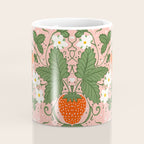 Strawberry Picnic Pattern with Gingham Border Coffee Mug Gallery Image 4