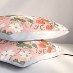 Strawberry Picnic Pattern with Gingham Border Pillow Sham Gallery Image 3