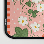 Strawberry Picnic Pattern with Gingham Border Laptop Sleeve Gallery Image 3