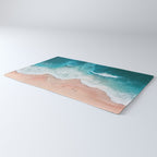 Peach Sand and Blue Sea - Coastal Aerial Photography Rug Gallery Image 3