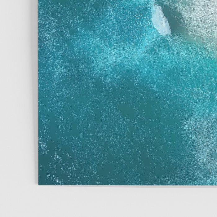 Peach Sand and Blue Sea - Coastal Aerial Photography Poster Gallery Image 3