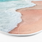 Peach Sand and Blue Sea - Coastal Aerial Photography Bath Mat Gallery Image 3