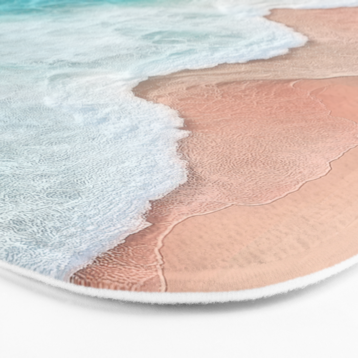 Peach Sand and Blue Sea - Coastal Aerial Photography Bath Mat Gallery Image 3
