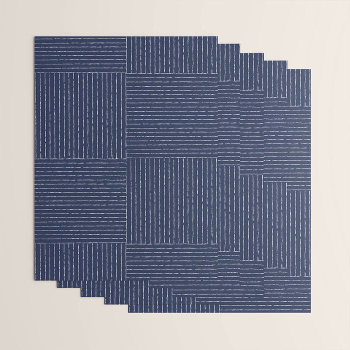 Lines III (Navy) Wrapping Paper Gallery Image 3