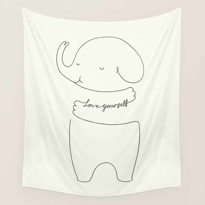 Love Yourself Ele Wall Tapestry Gallery Image 4